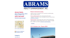 Desktop Screenshot of abramsrealtyphoenix.com